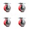 Service Caster Go Mini's Moving and Portable Storage Container Caster Replace Set - SCC GOM-SCC-60R630-PUR-RS-4 - alternate 1